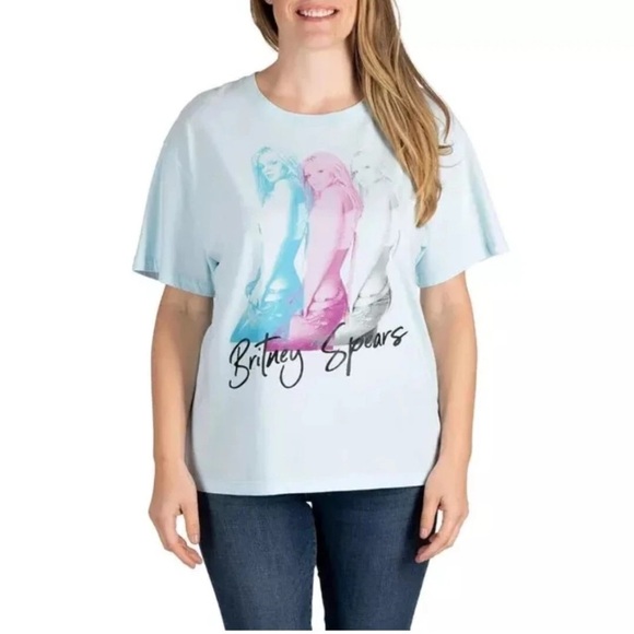 NWT! Britney Spears Ladies Soft Short Sleeve Licensed Band Tee, Sz L - Picture 1 of 6